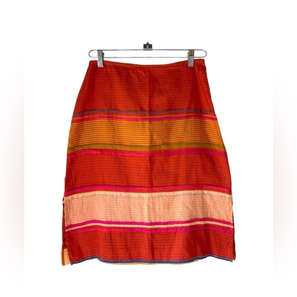 dosa by Christina Kim at La Garçonne Silk Striped Skirt - Picture 1 of 14